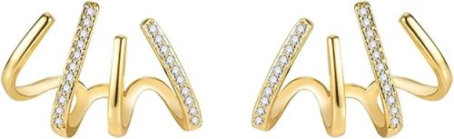 best 1 pair ear cuffs earrings trendy gold plated for women