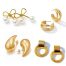 korean style earrings trending golden color pack of 4