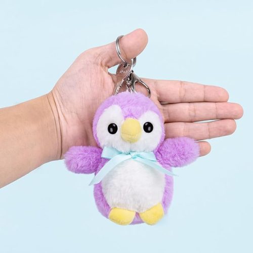 penguin soft toy lavender penguin keychain