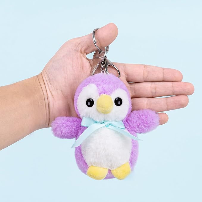 penguin soft toy lavender penguin keychain