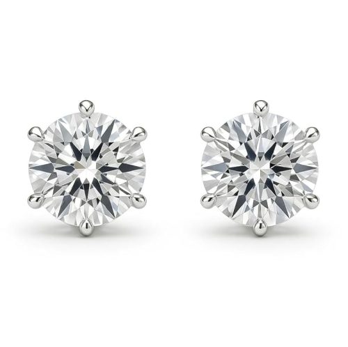 cubic zirconia stud sterling silver princess cut