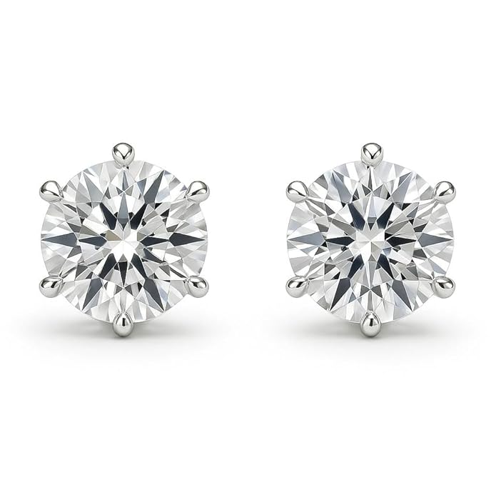 cubic zirconia stud sterling silver princess cut