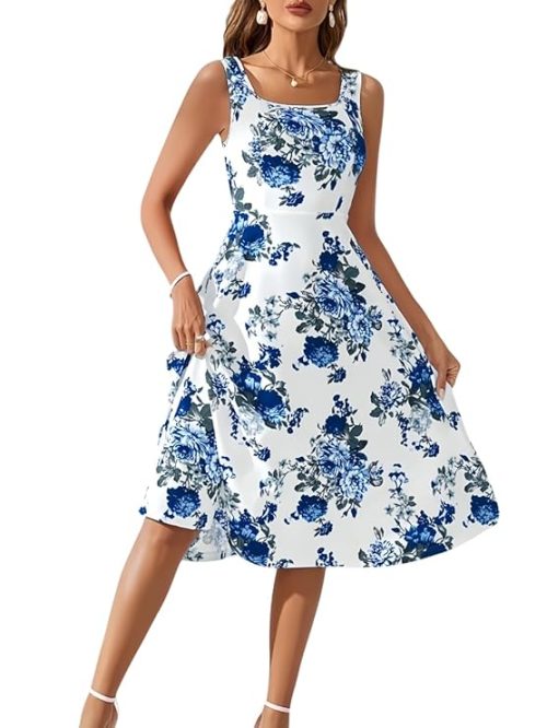 KATECLO Women's & Girls Midi Solid Cami Casual Dress